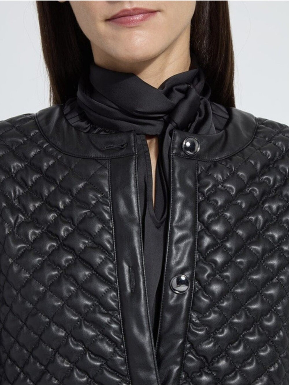 NWT - Lysse -Aurelle Quilted Vegan Leather Jacket, Size Small - Picture 2 of 6